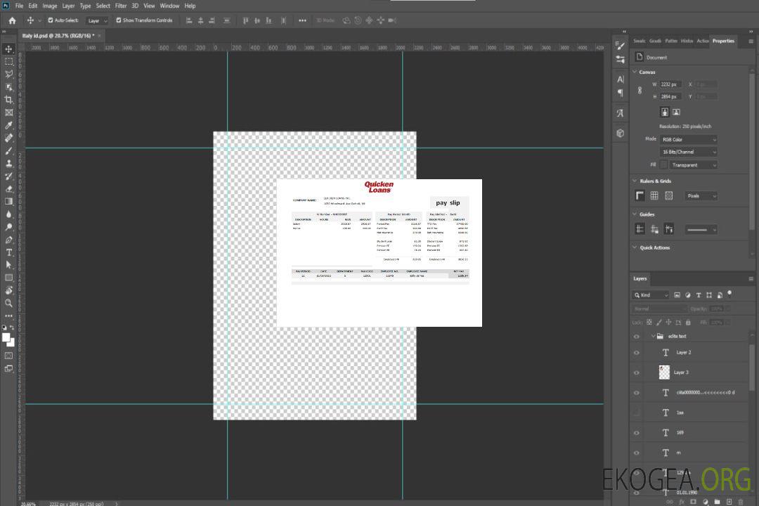 Talon de paie de la société de prêt hypothécaire USA Quicken Loans Inc. template Talon de paie de la société de prêt hypothécaire USA Quicken Loans Inc. template
